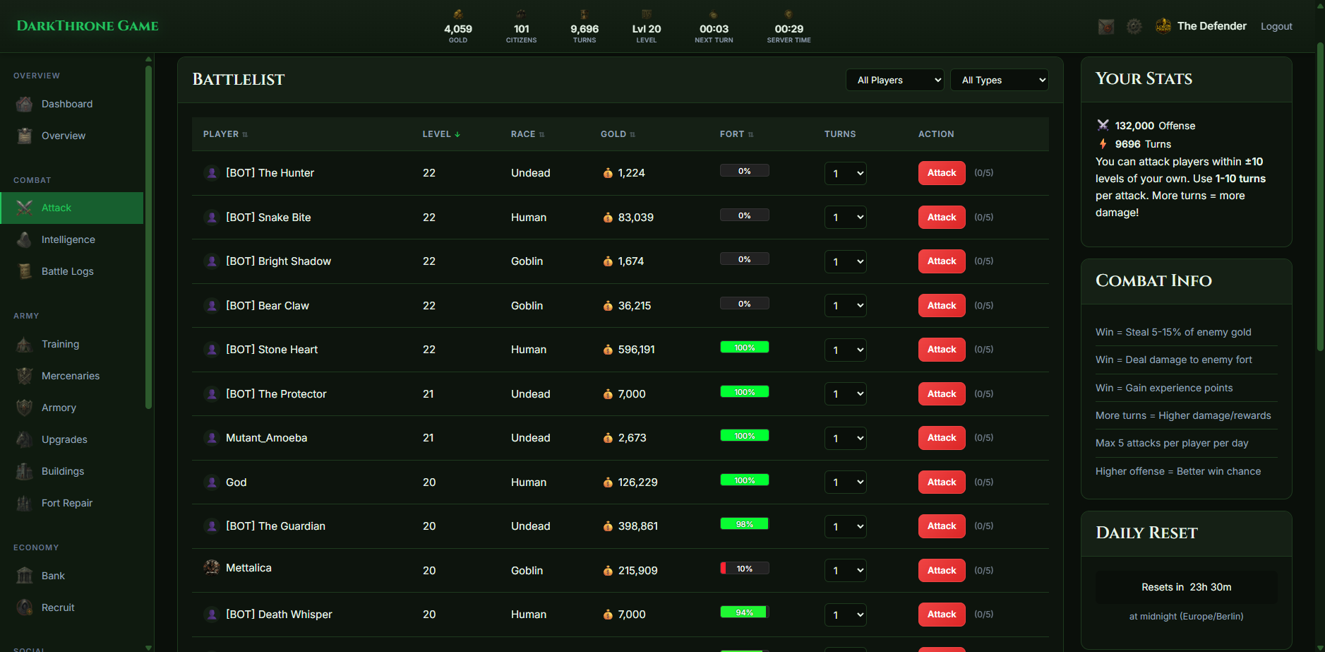 Attack - Battle Your Enemies