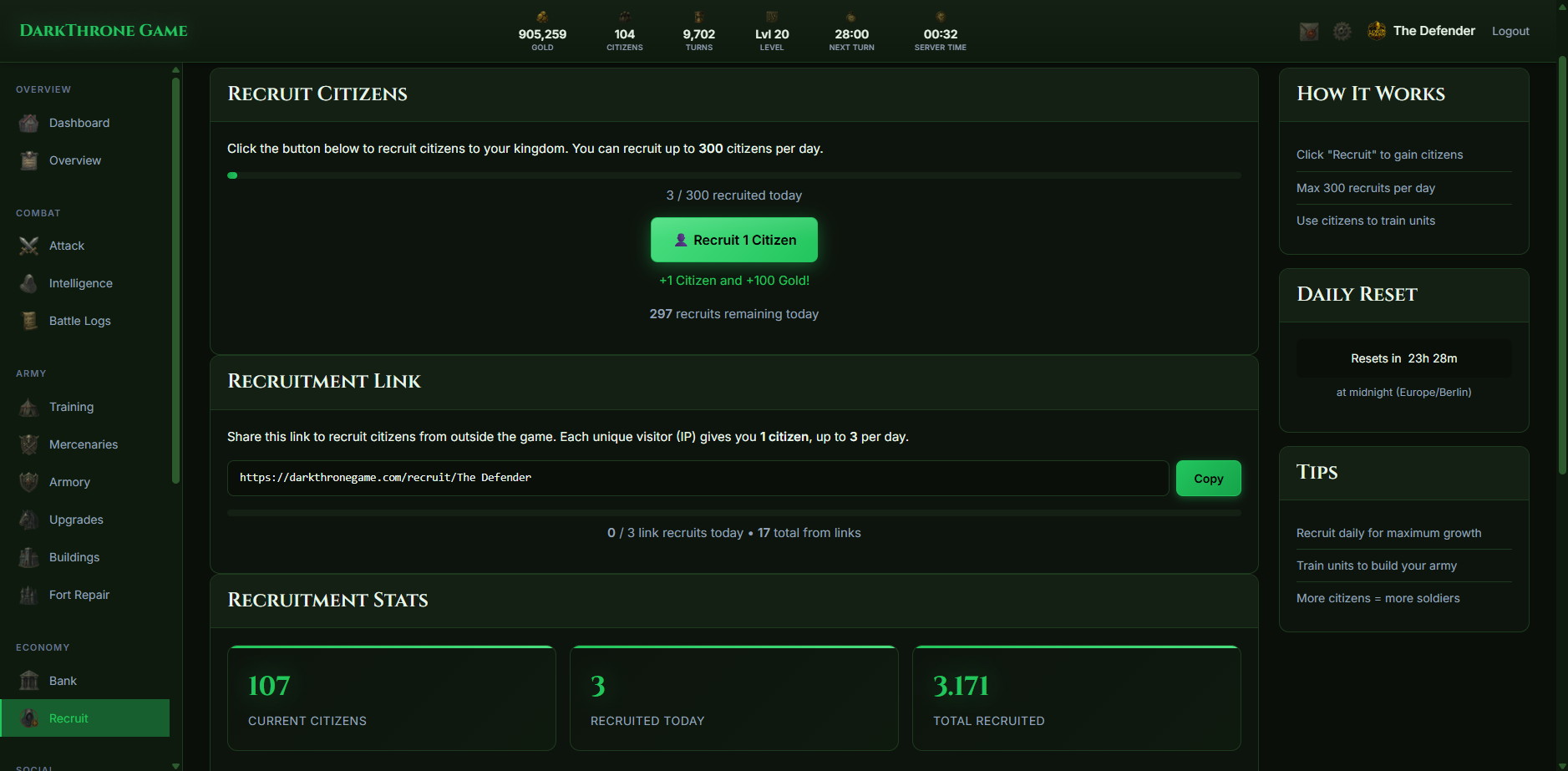 Recruit - Grow Your Empire